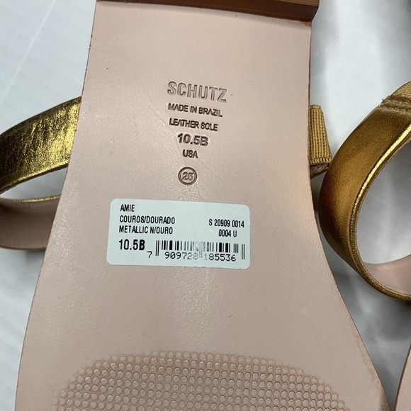 SCHUTZ Gold and Brown Sandals - Picture 7 of 9